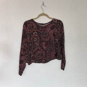 Olivaceous crop long sleeve